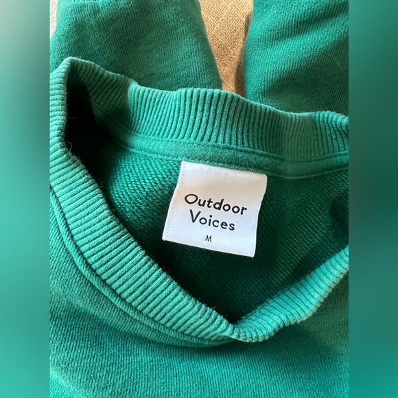 Outdoor Voices Picking Flowers Graphic Cotton Terry Cropped Sweatshirt sz M - Picture 4 of 6